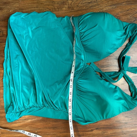 LA BLANCA TEAL TWO PIECE BIKIN SIZE 16 - Picture 5 of 13